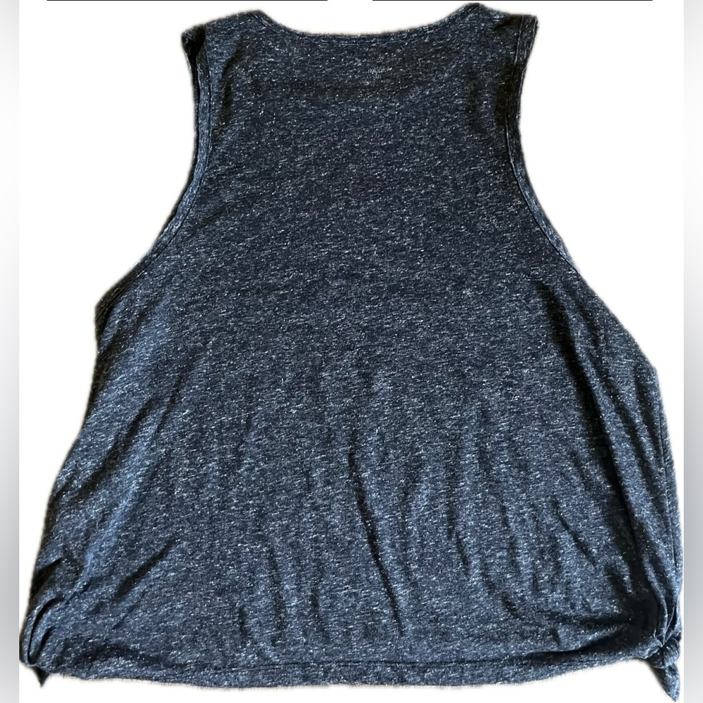 American Eagle Outfitters Star Patterned Navy/Dark Gray Muscle Tee. Size Small - Picture 2 of 10